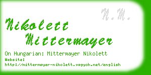 nikolett mittermayer business card